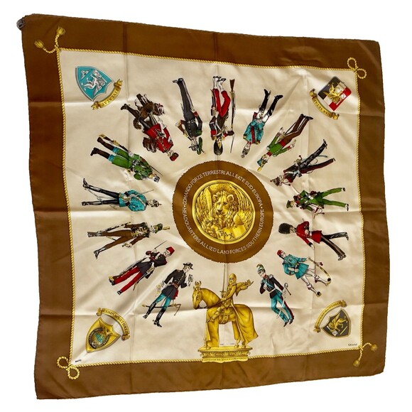 Ainardi Headquarters Allied Land Force Southern Europe NATO Silk Scarf Italy - Picture 1 of 13